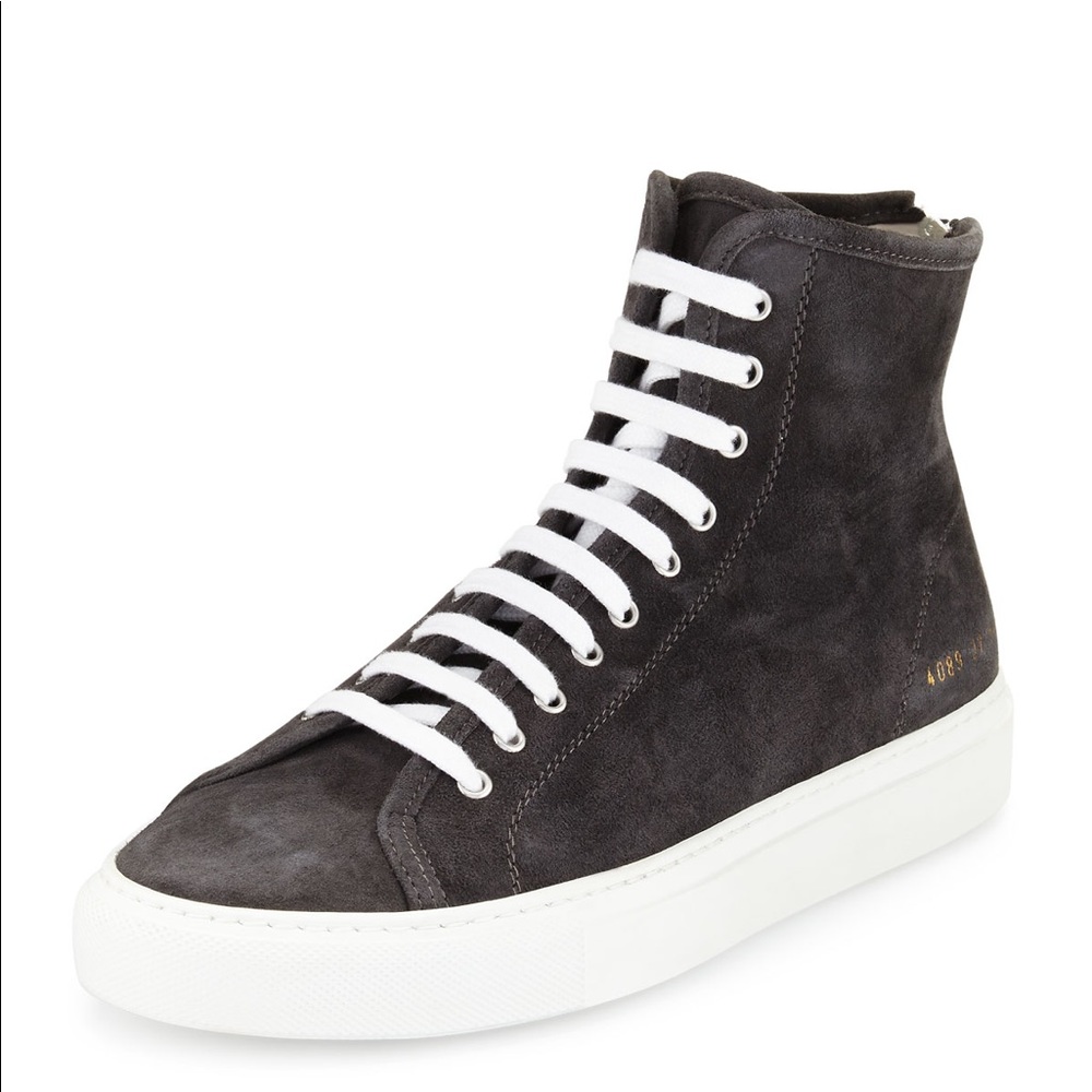 Common Projects High Top Sneakers - Black Suede